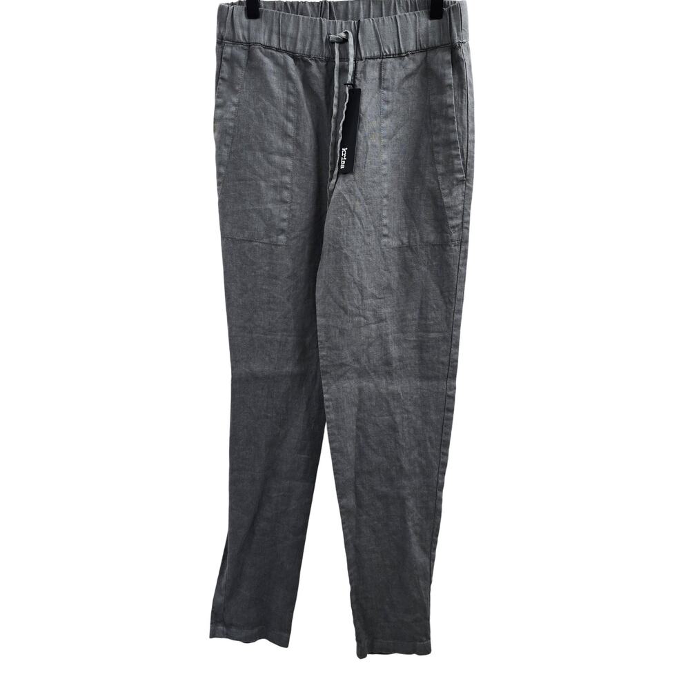 Krisa Pants Womens XS Linen Blend High Rise Drawstring